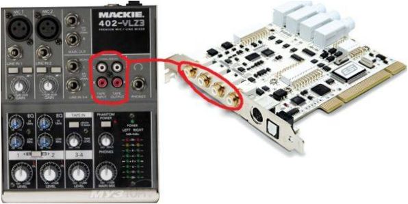 Podłączanie miksera do karty dźwiękowej