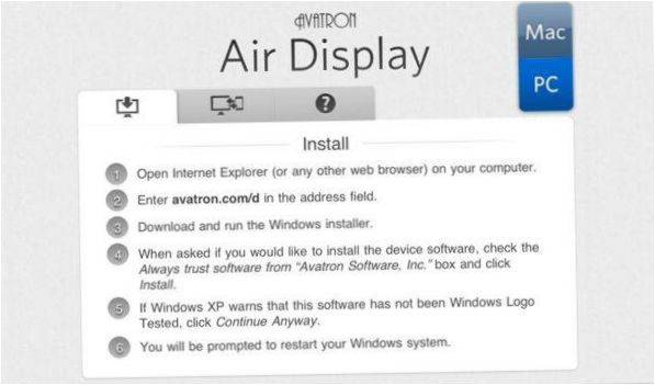 Aplikacja AirDisplay