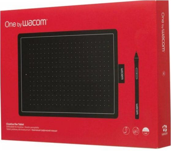 WACOM One Medium CTL-672 czarny/czerwony