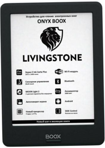 6" eBook ONYX BOOX Livingstone 8GB - Przekątna: 6" (1448x1072, 300 ppi)