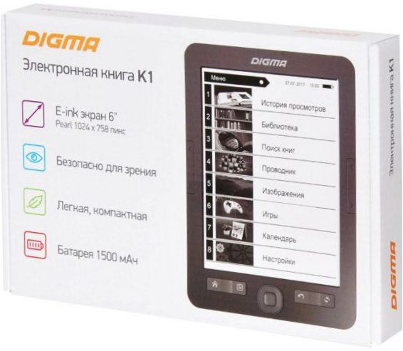 6" DIGMA K1 e-book