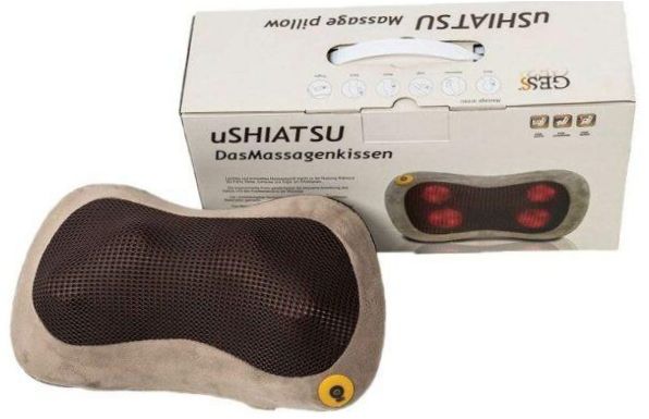 GESS uShiatsu Poduszka do masażu (GESS-129) 34x20x12 cm, beżowa