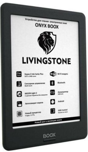 6" ONYX BOOX Livingstone 8GB eBook - cechy konstrukcyjne: wbudowane podświetlenie, ekran dotykowy