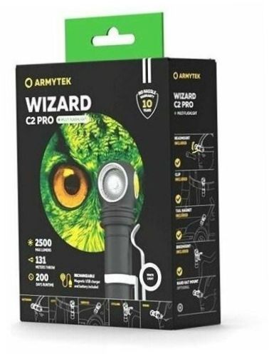 ArmyTek Wizard C2 Pro Magnet USB XHP50.2 (Cold Light) Black