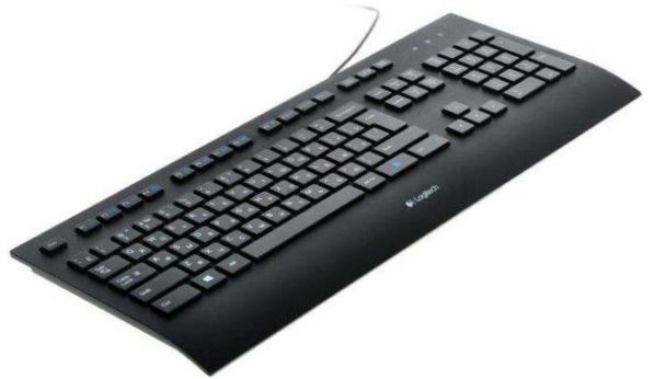 Logitech Corded Keyboard K280e Black USB