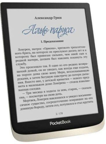 7.8" PocketBook 740 Color 16 GB eBook - cechy konstrukcyjne: wbudowane podświetlenie, ochrona przed wilgocią, wyświetlacz dotykowy, przyciski flip