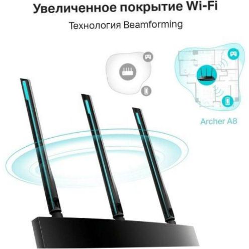 TP-LINK Archer A8, czarny