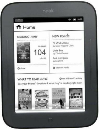 6" Barnes & Noble Nook Simple Touch 2GB eBook - cechy konstrukcyjne: ochrona przed wilgocią, wbudowane podświetlenie, przyciski listkowe, ekran dotykowy