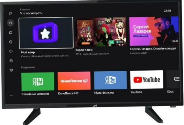 32" Telewizor LED Leff 32H520T (2020) na platformie Yandex.TV, czarny