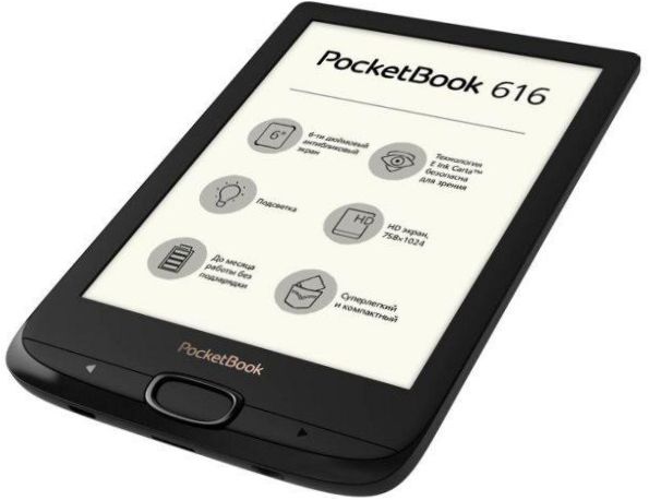 6" PocketBook 616 8GB eBook - formaty książek i dokumentów: CHM, DJVU, DOC, EPub, FB2, HTML, PDF, RTF, TXT