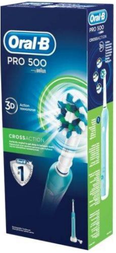 Oral-B Pro 500 CrossAction, niebiesko-biały