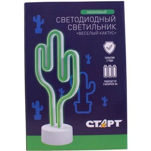 Lampka nocna LED START Neon Jolly Cactus - Linear: Neon