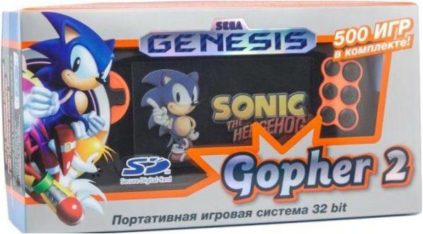 SEGA Genesis Gopher 2 (500 gier) niebieski