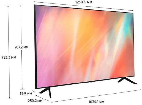 Samsung UE55AU7100U LED, HDR (2021), czarny