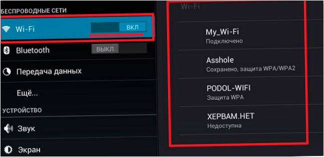 Podłączenie do wi-fi