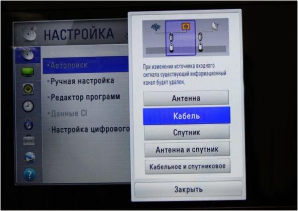 Wybieranie źródła sygnału w telewizorze LG